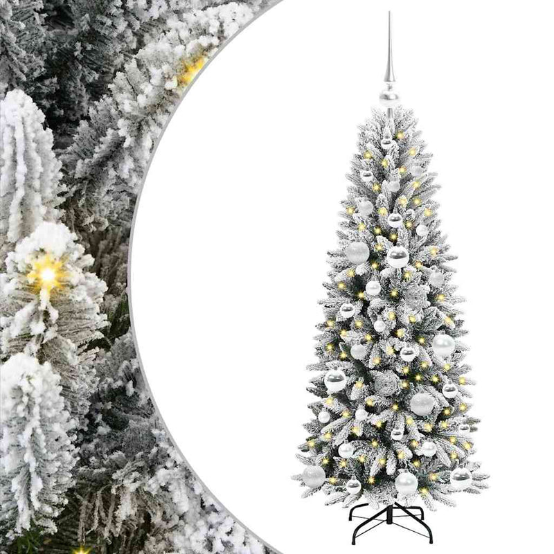 Afbeelding laden in galerijviewer, Vidaxl kunstkerstboom wit 120 cm pvc en plastic en staal en pe
