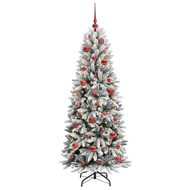 Afbeelding laden in galerijviewer, Vidaxl kunstkerstboom wit 150 cm pvc en plastic en staal en pe