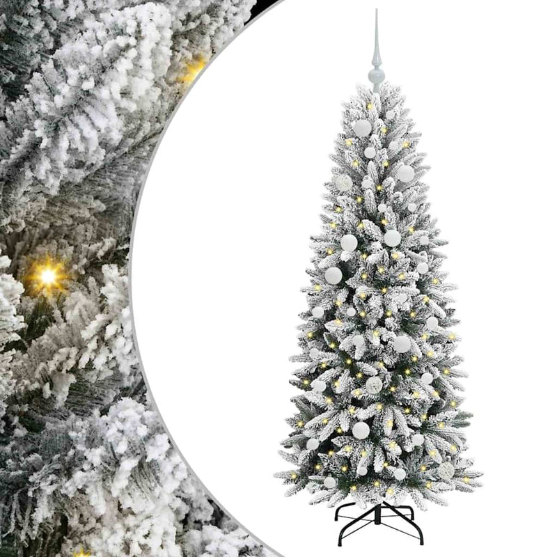 Afbeelding laden in galerijviewer, Vidaxl kunstkerstboom wit 150 cm pvc en plastic en staal en pe
