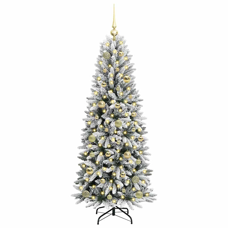 Afbeelding laden in galerijviewer, Vidaxl kunstkerstboom wit 150 cm pvc en plastic en staal en pe