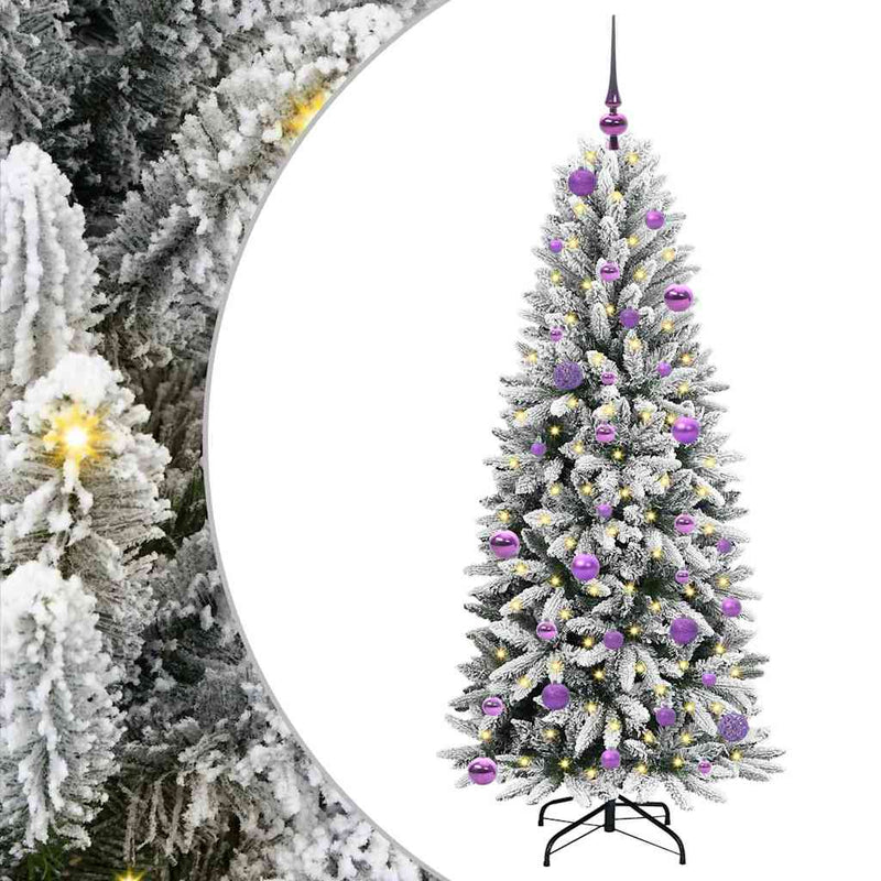 Afbeelding laden in galerijviewer, Vidaxl kunstkerstboom wit 150 cm pvc en plastic en staal en pe