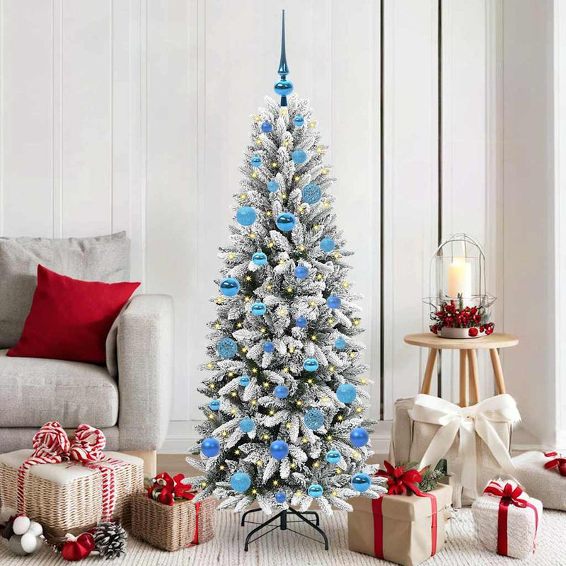 Afbeelding laden in galerijviewer, Vidaxl kunstkerstboom wit 150 cm pvc en plastic en staal en pe