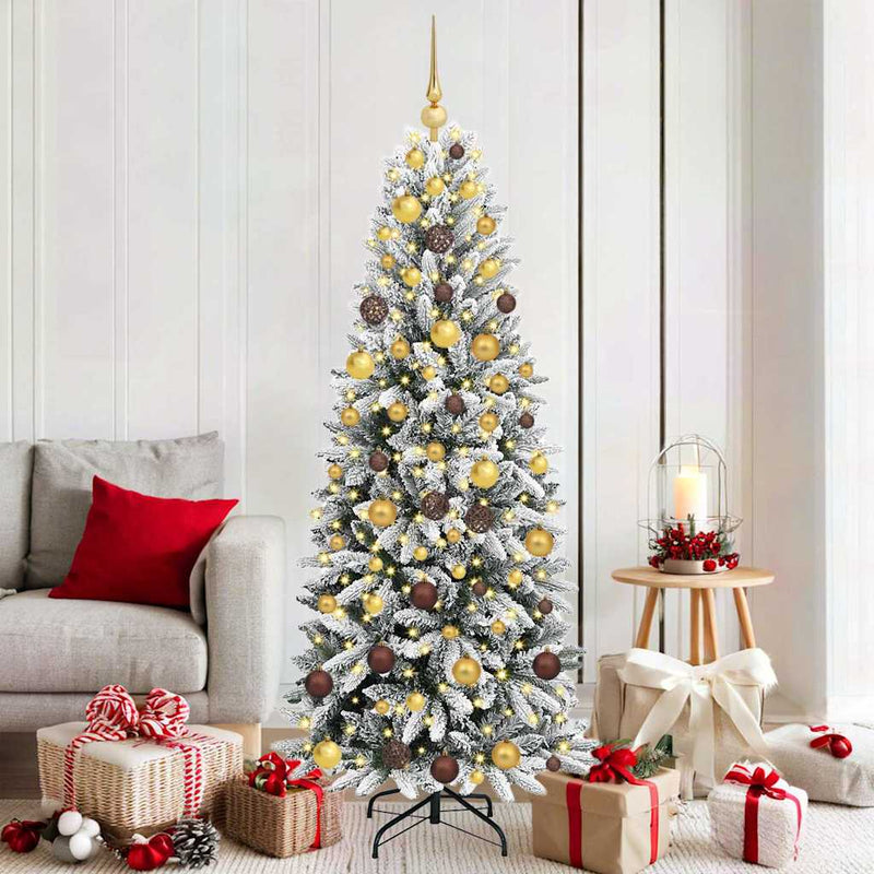 Afbeelding laden in galerijviewer, Vidaxl kunstkerstboom wit 180 cm pvc en plastic en staal en pe