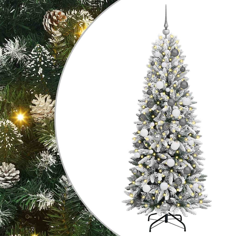 ギャラリービューアに画像をロードする, Vidaxl kunstkerstboom wit 180 cm pvc en plastic en staal en pe