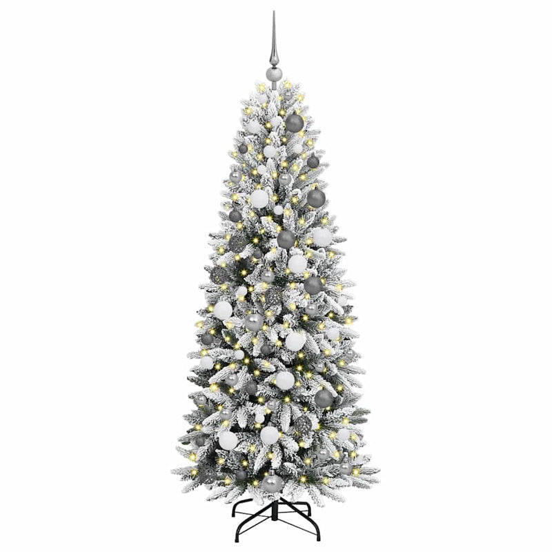ギャラリービューアに画像をロードする, Vidaxl kunstkerstboom wit 180 cm pvc en plastic en staal en pe