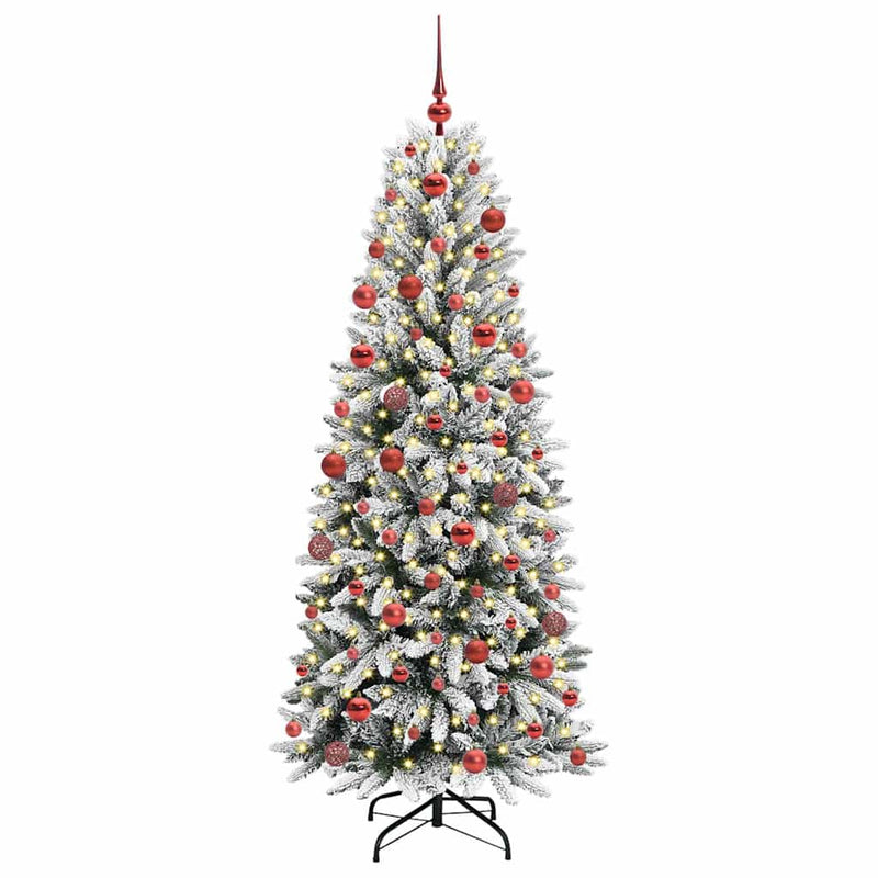 Afbeelding laden in galerijviewer, Vidaxl kunstkerstboom wit 180 cm pvc en plastic en staal en pe
