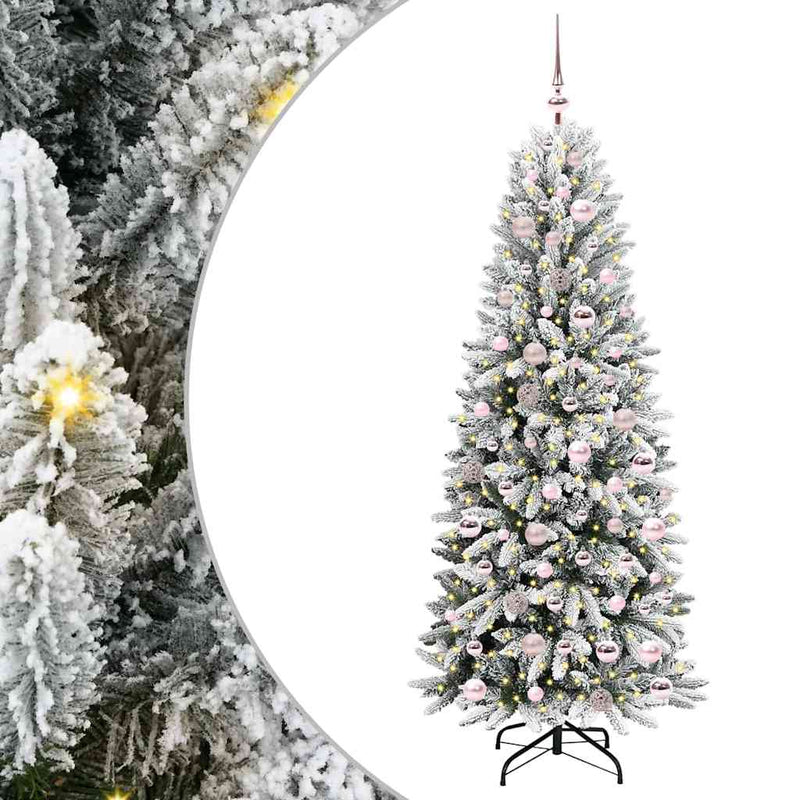 Afbeelding laden in galerijviewer, Vidaxl kunstkerstboom wit 180 cm pvc en plastic en staal en pe