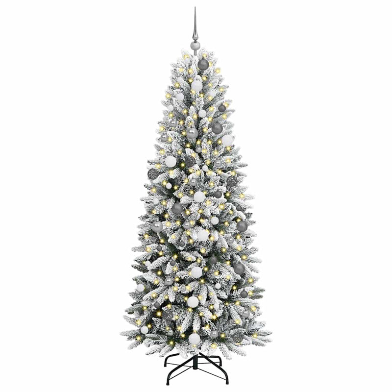 Afbeelding laden in galerijviewer, Vidaxl kunstkerstboom wit 210 cm pvc en plastic en staal en pe