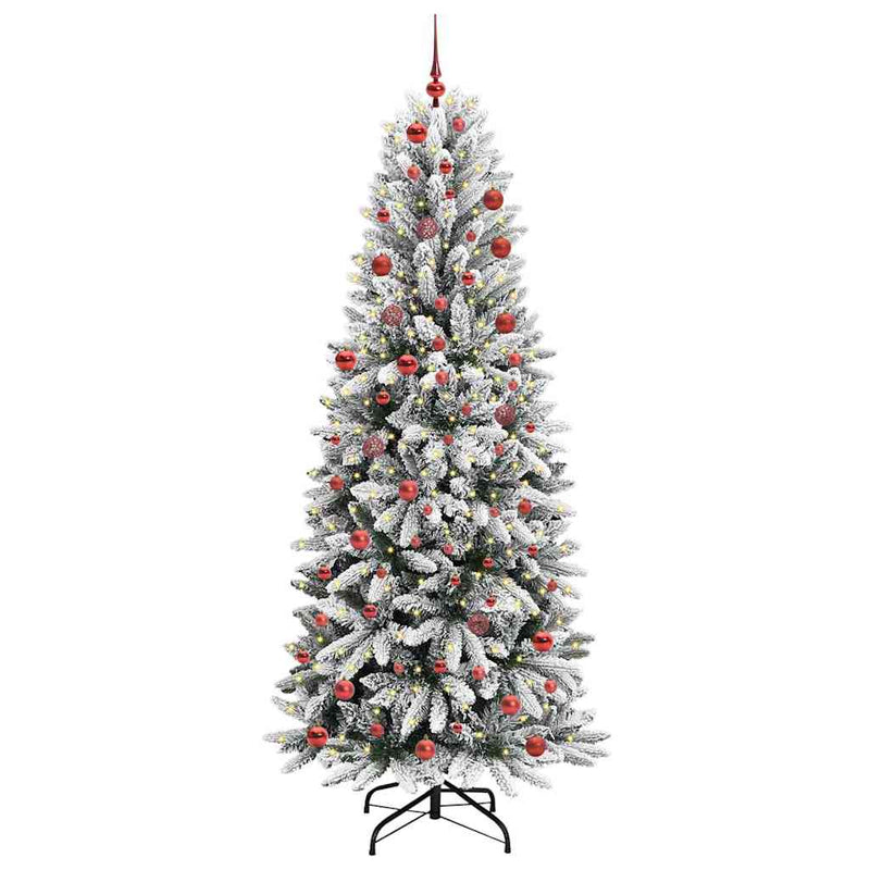 Afbeelding laden in galerijviewer, Vidaxl kunstkerstboom wit 210 cm pvc en plastic en staal en pe