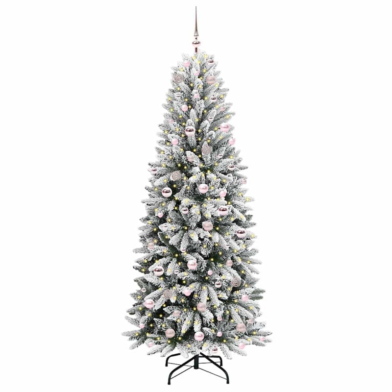 Afbeelding laden in galerijviewer, Vidaxl kunstkerstboom wit 210 cm pvc en plastic en staal en pe