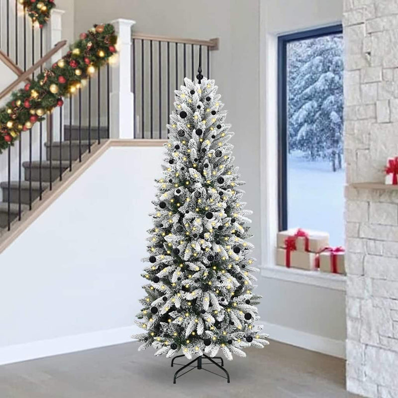 Afbeelding laden in galerijviewer, Vidaxl kunstkerstboom wit 240 cm pvc en plastic en staal en pe