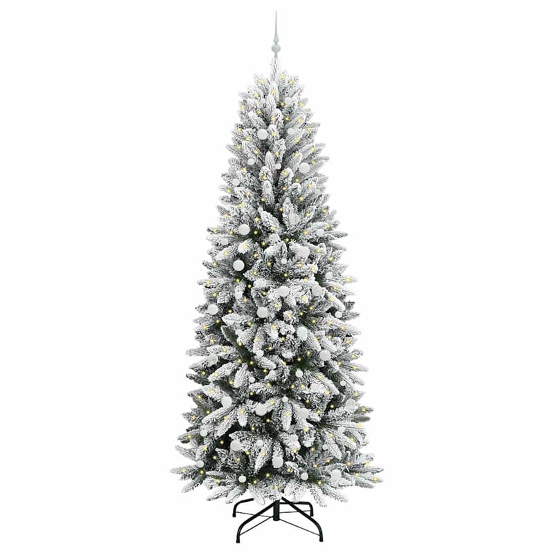 Afbeelding laden in galerijviewer, Vidaxl kunstkerstboom wit 240 cm pvc en plastic en staal en pe