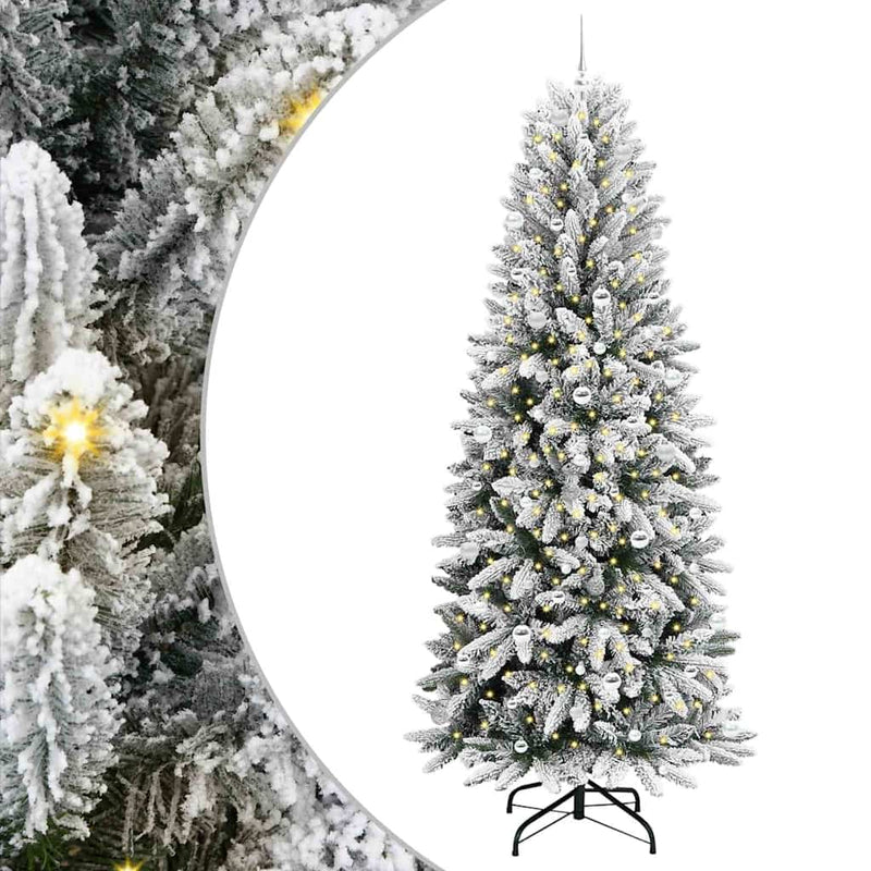 Afbeelding laden in galerijviewer, Vidaxl kunstkerstboom wit 240 cm pvc en plastic en staal en pe