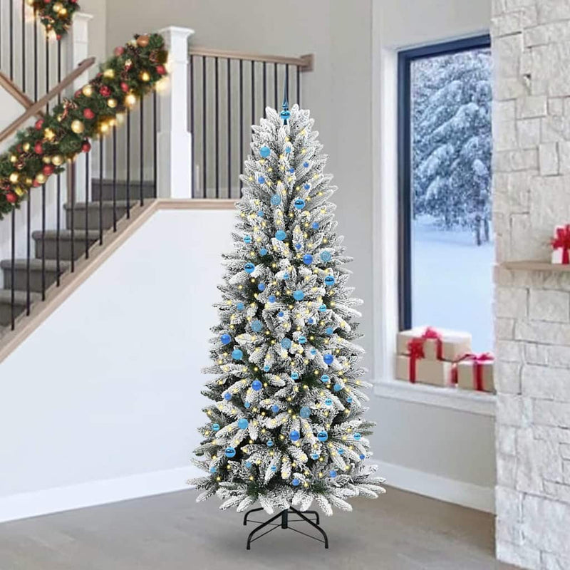 Afbeelding laden in galerijviewer, Vidaxl kunstkerstboom wit 240 cm pvc en plastic en staal en pe
