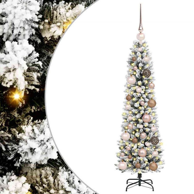 Chargez l'image dans la visionneuse de la galerie, Vidaxl kunstkerstboom met 150 led wit 120 cm pvc en metaal en plastic