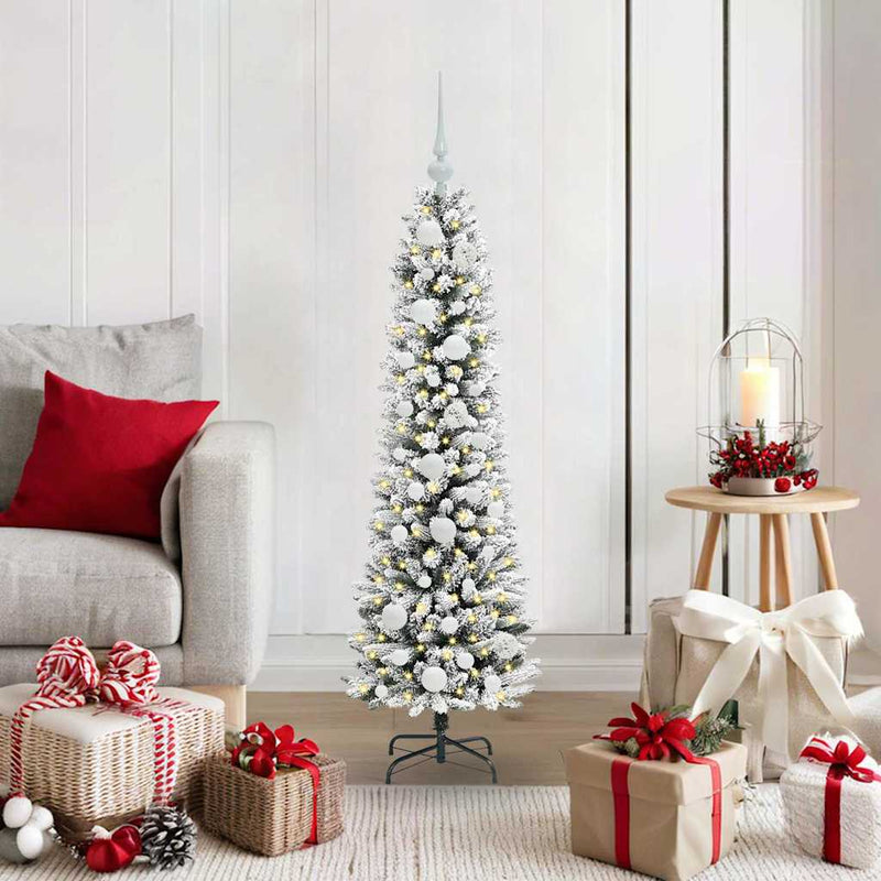 Afbeelding laden in galerijviewer, Vidaxl kunstkerstboom met 150 led wit 120 cm pvc en metaal en plastic