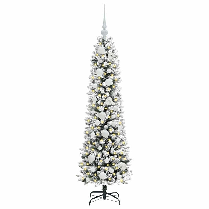 Afbeelding laden in galerijviewer, Vidaxl kunstkerstboom met 150 led wit 120 cm pvc en metaal en plastic
