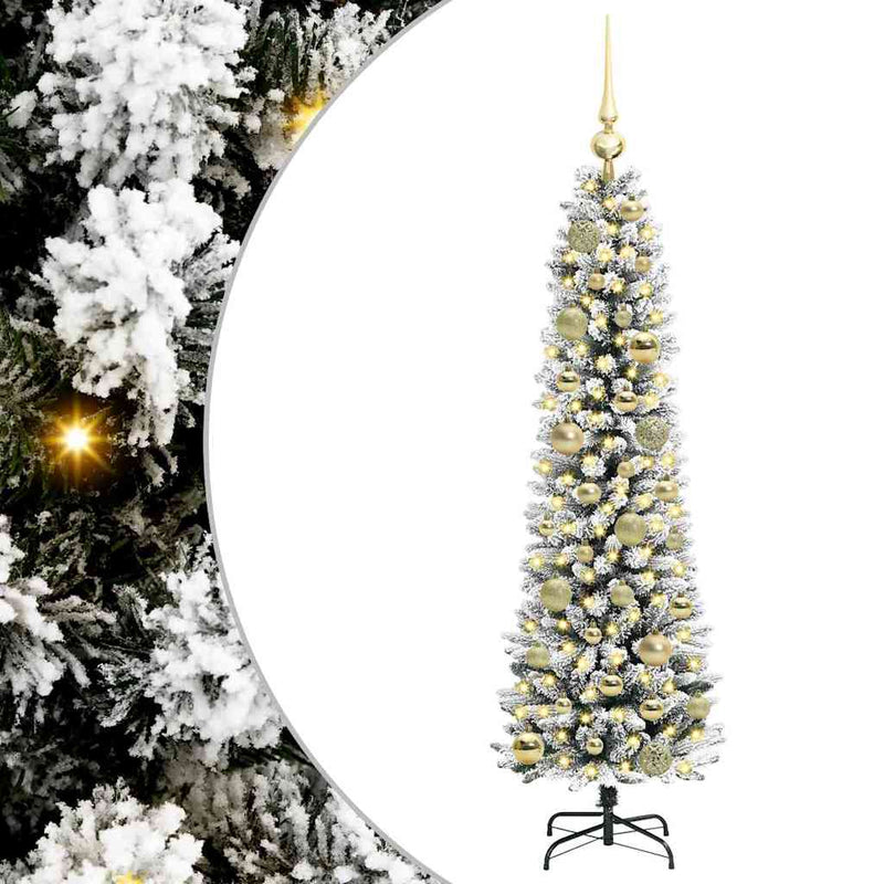Afbeelding laden in galerijviewer, Vidaxl kunstkerstboom met 150 led wit 120 cm pvc en metaal en plastic