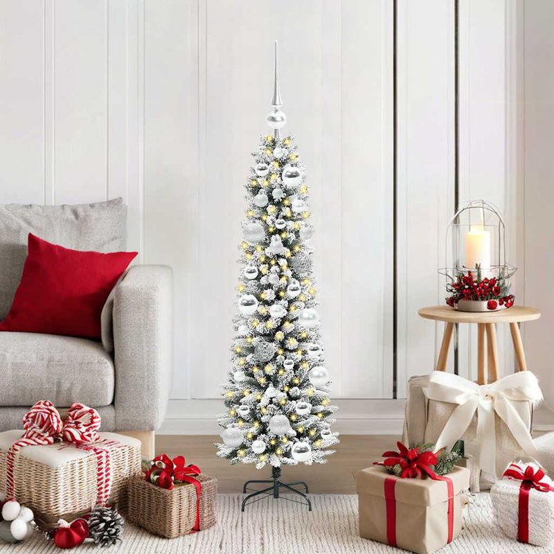 Afbeelding laden in galerijviewer, Vidaxl kunstkerstboom met 150 led wit 120 cm pvc en metaal en plastic