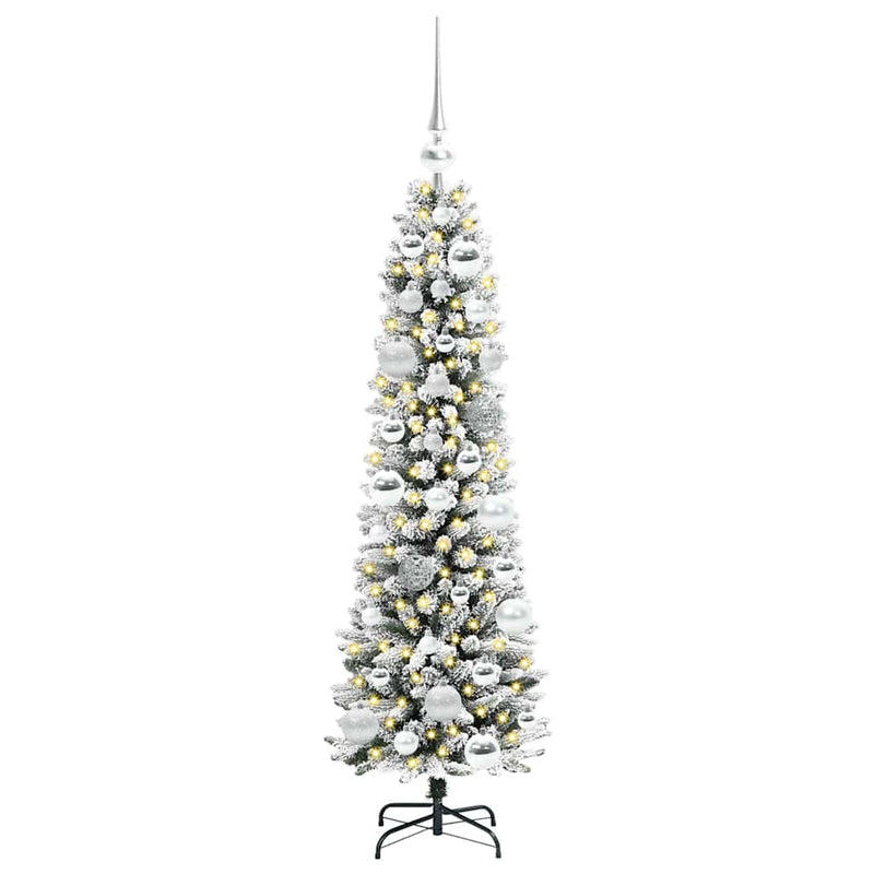 Afbeelding laden in galerijviewer, Vidaxl kunstkerstboom met 150 led wit 120 cm pvc en metaal en plastic