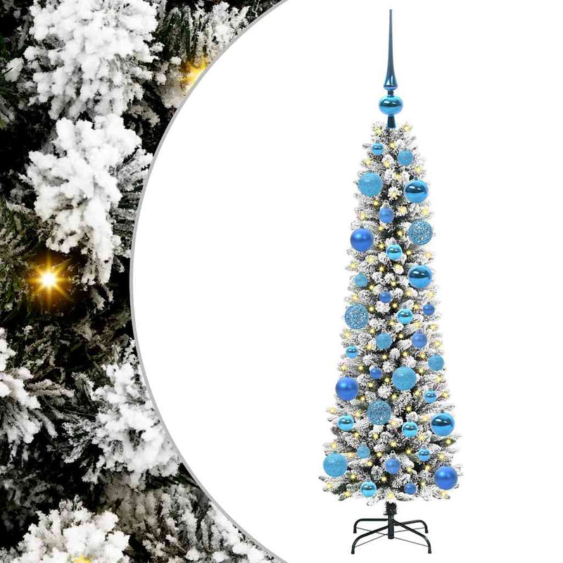 Afbeelding laden in galerijviewer, Vidaxl kunstkerstboom met 150 led wit 120 cm pvc en metaal en plastic