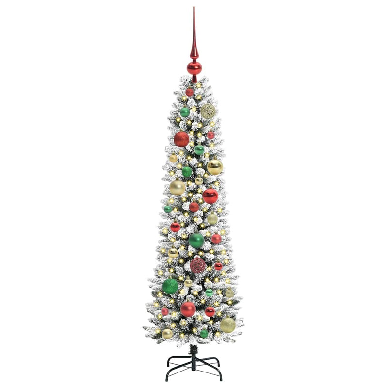 Afbeelding laden in galerijviewer, Vidaxl kunstkerstboom met 150 led wit 120 cm pvc en metaal en plastic