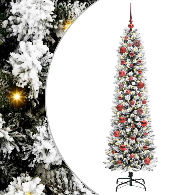 Chargez l'image dans la visionneuse de la galerie, Vidaxl kunstkerstboom met 150 led wit 150 cm pvc en metaal en plastic