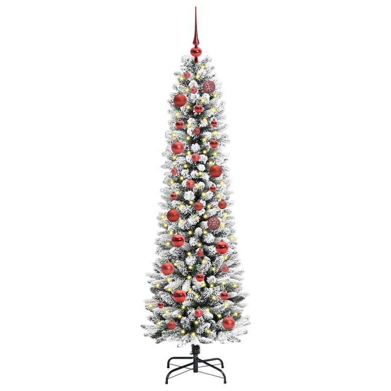 Chargez l'image dans la visionneuse de la galerie, Vidaxl kunstkerstboom met 150 led wit 150 cm pvc en metaal en plastic