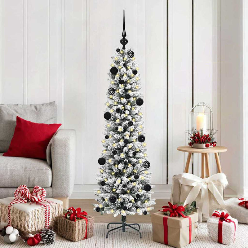 Afbeelding laden in galerijviewer, Vidaxl kunstkerstboom met 150 led wit 150 cm pvc en metaal en plastic