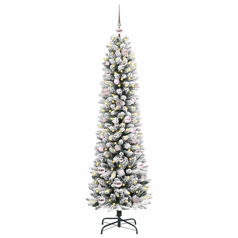 Chargez l'image dans la visionneuse de la galerie, Vidaxl kunstkerstboom met 150 led wit 150 cm pvc en metaal en plastic