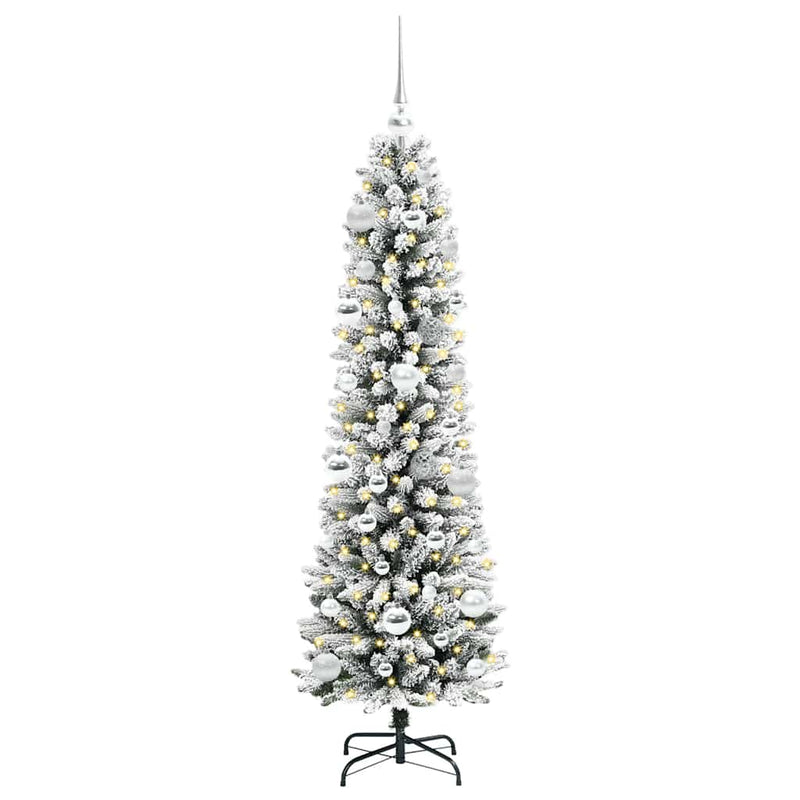 Chargez l'image dans la visionneuse de la galerie, Vidaxl kunstkerstboom met 150 led wit 150 cm pvc en metaal en plastic
