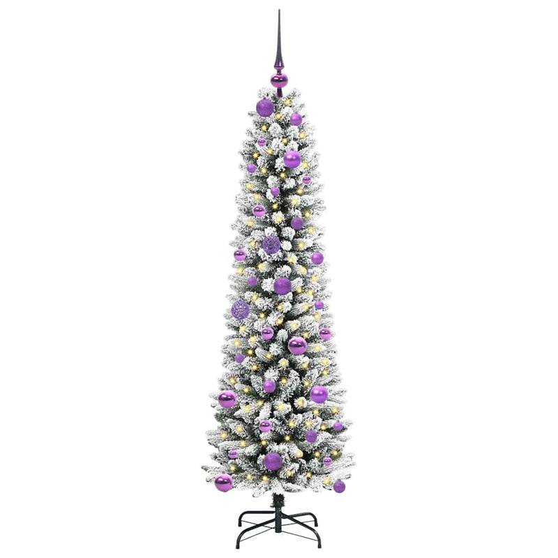 Afbeelding laden in galerijviewer, Vidaxl kunstkerstboom met 150 led wit 150 cm pvc en metaal en plastic