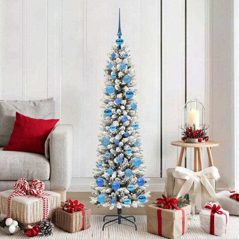 Chargez l'image dans la visionneuse de la galerie, Vidaxl kunstkerstboom met 150 led wit 150 cm pvc en metaal en plastic