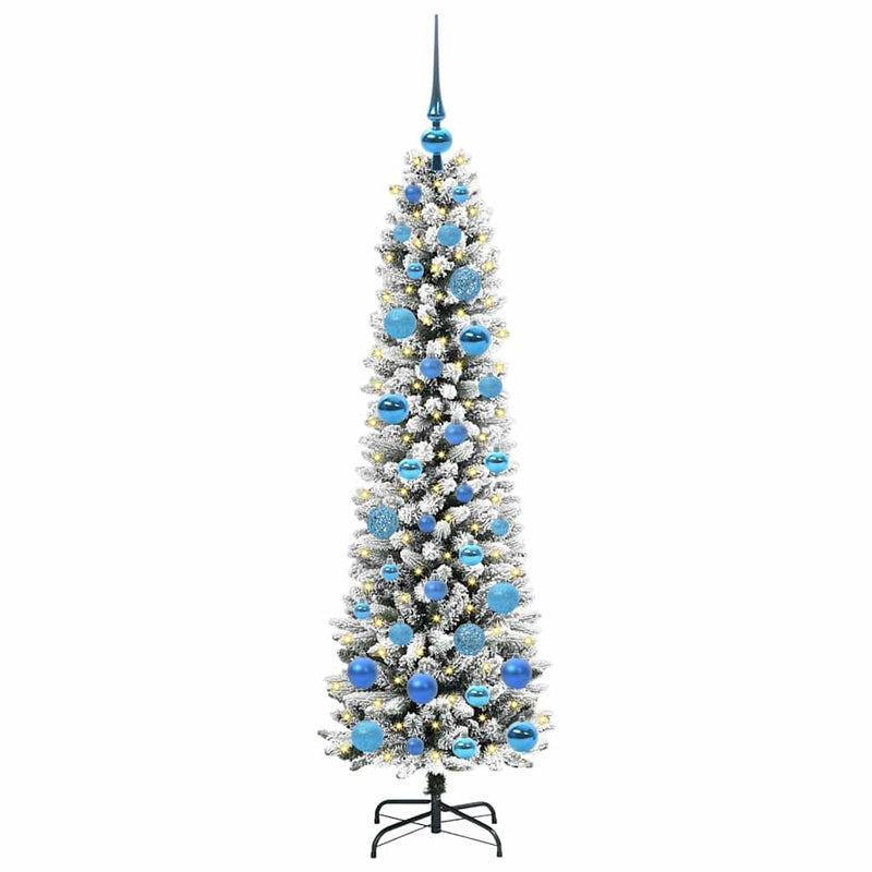 Chargez l'image dans la visionneuse de la galerie, Vidaxl kunstkerstboom met 150 led wit 150 cm pvc en metaal en plastic