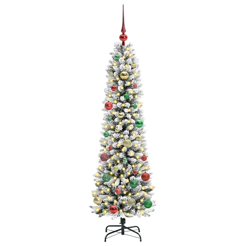 Chargez l'image dans la visionneuse de la galerie, Vidaxl kunstkerstboom met 150 led wit 150 cm pvc en metaal en plastic