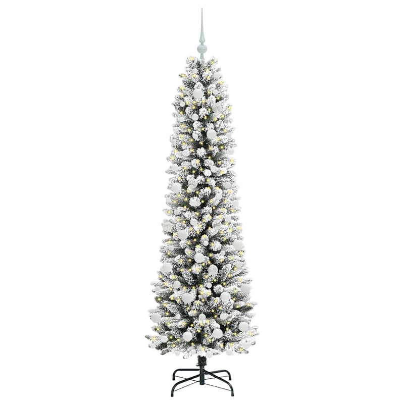 Afbeelding laden in galerijviewer, Vidaxl kunstkerstboom met 300 led wit 180 cm pvc en metaal en plastic