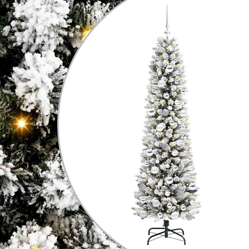 ギャラリービューアに画像をロードする, Vidaxl kunstkerstboom met 300 led wit 180 cm pvc en metaal en plastic