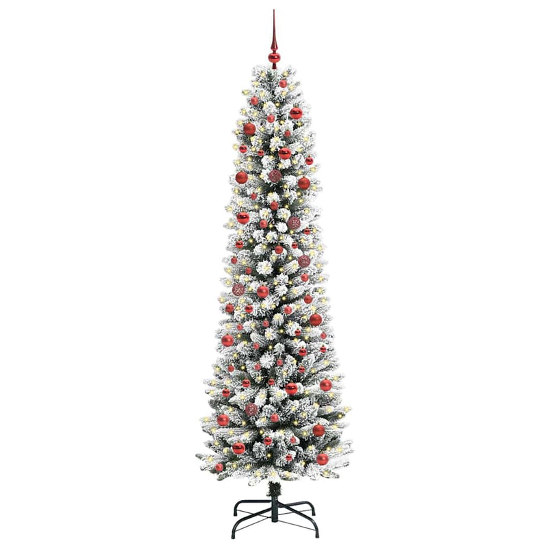 Chargez l'image dans la visionneuse de la galerie, Vidaxl kunstkerstboom met 300 led wit 210 cm pvc en metaal en plastic