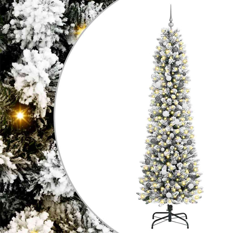 ギャラリービューアに画像をロードする, Vidaxl kunstkerstboom met 300 led wit 240 cm pvc en metaal en plastic