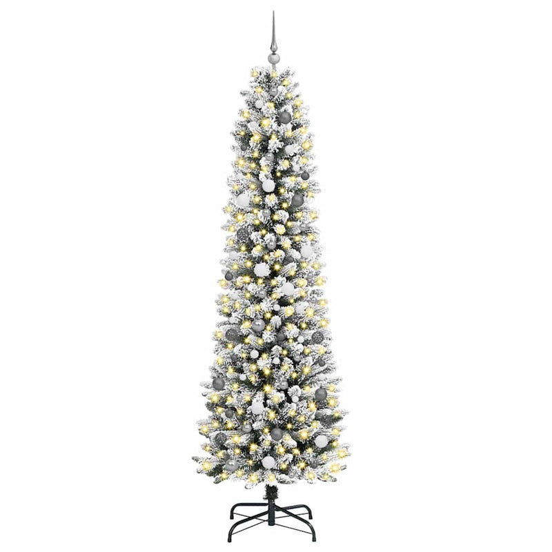 ギャラリービューアに画像をロードする, Vidaxl kunstkerstboom met 300 led wit 240 cm pvc en metaal en plastic