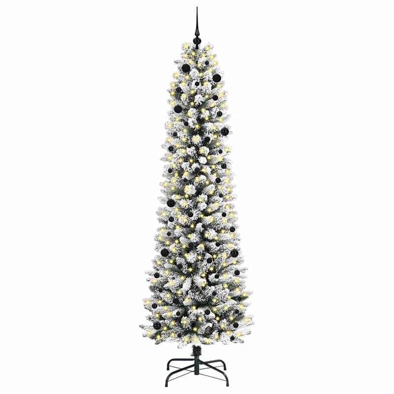 Afbeelding laden in galerijviewer, Vidaxl kunstkerstboom met 300 led wit 240 cm pvc en metaal en plastic