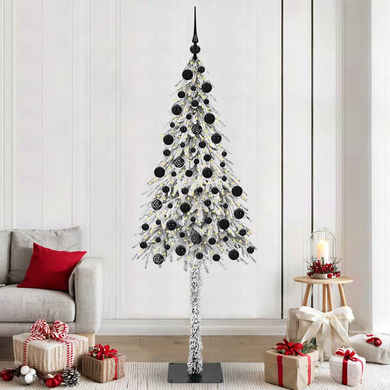 Afbeelding laden in galerijviewer, Vidaxl kerstboom met 300 led met standaard wit 210 cm pe en staal