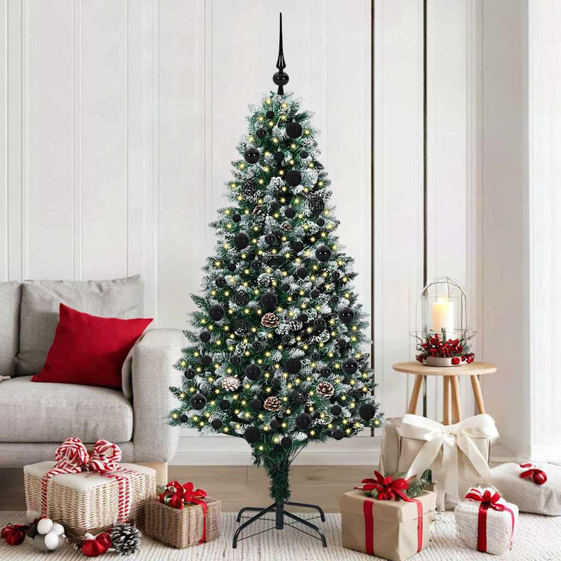 ギャラリービューアに画像をロードする, Vidaxl kunstkerstboom groen 180 cm pvc en staal en kunststof