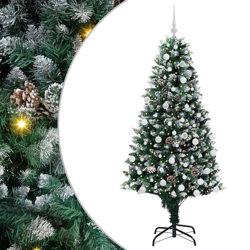 Afbeelding laden in galerijviewer, Vidaxl kunstkerstboom groen 180 cm pvc en staal en kunststof