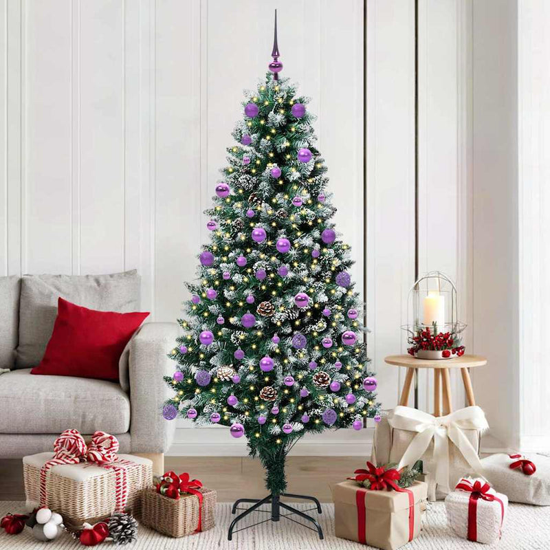 Afbeelding laden in galerijviewer, Vidaxl kunstkerstboom groen 180 cm pvc en staal en kunststof