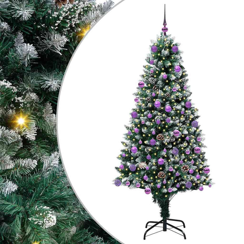 Afbeelding laden in galerijviewer, Vidaxl kunstkerstboom groen 180 cm pvc en staal en kunststof