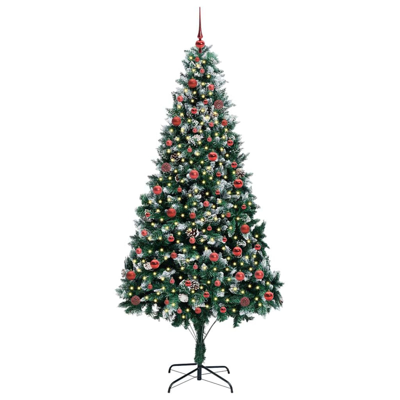 Afbeelding laden in galerijviewer, Vidaxl kunstkerstboom groen 210 cm pvc en staal en kunststof