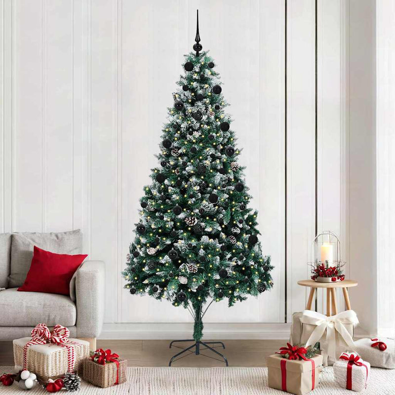 Afbeelding laden in galerijviewer, Vidaxl kunstkerstboom groen 210 cm pvc en staal en kunststof