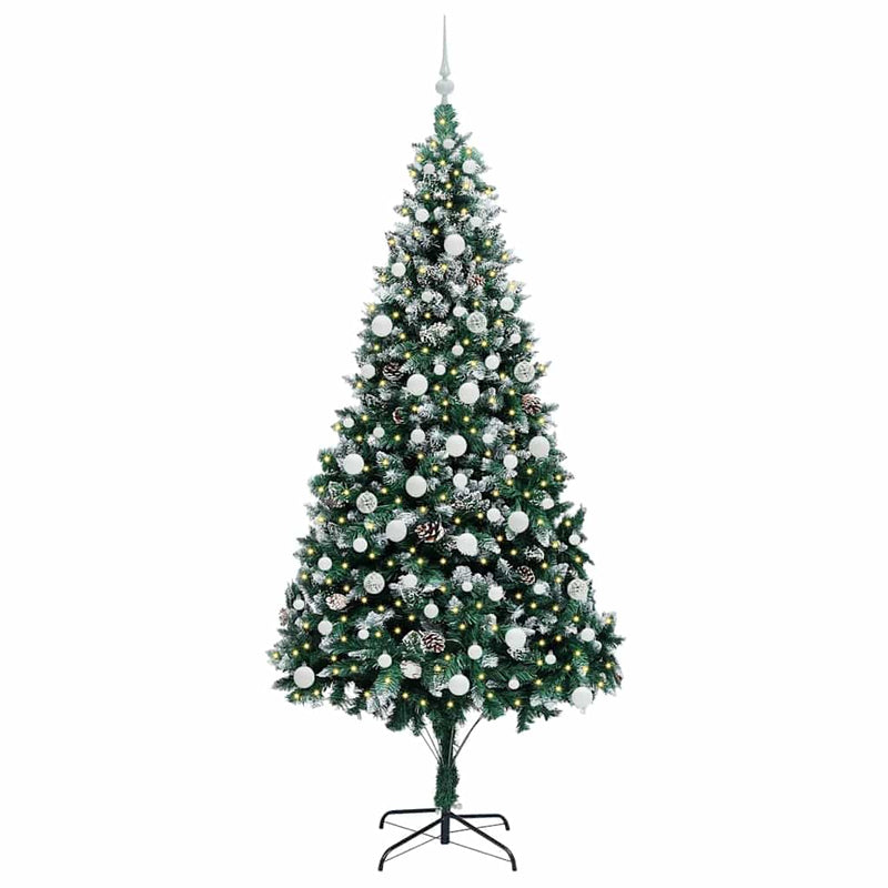 Afbeelding laden in galerijviewer, Vidaxl kunstkerstboom groen 210 cm pvc en staal en kunststof