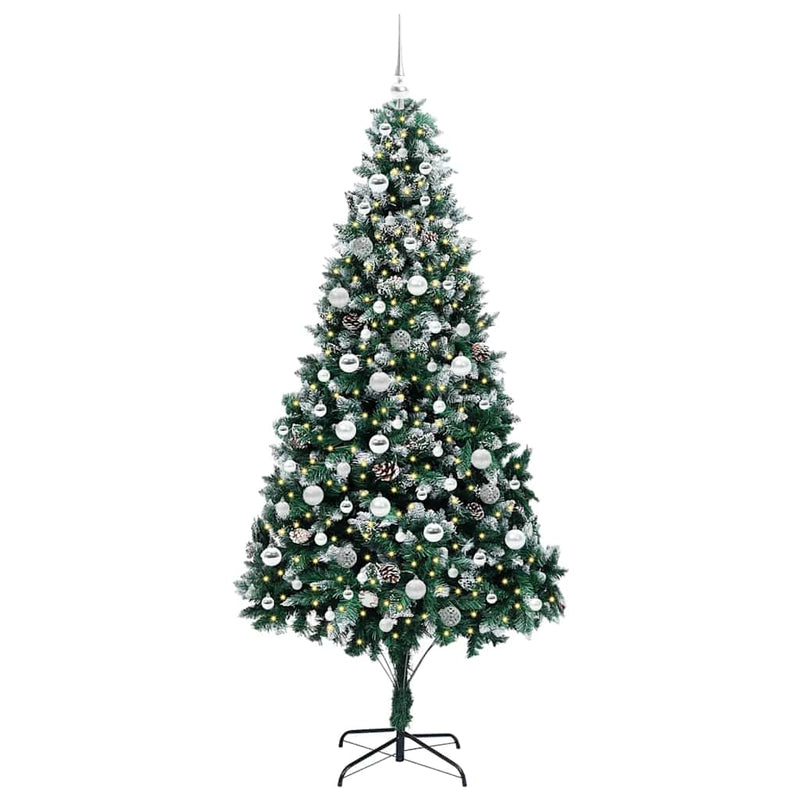 Afbeelding laden in galerijviewer, Vidaxl kunstkerstboom groen 210 cm pvc en staal en kunststof
